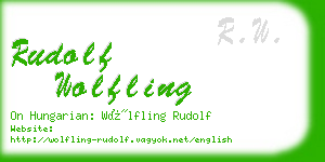 rudolf wolfling business card